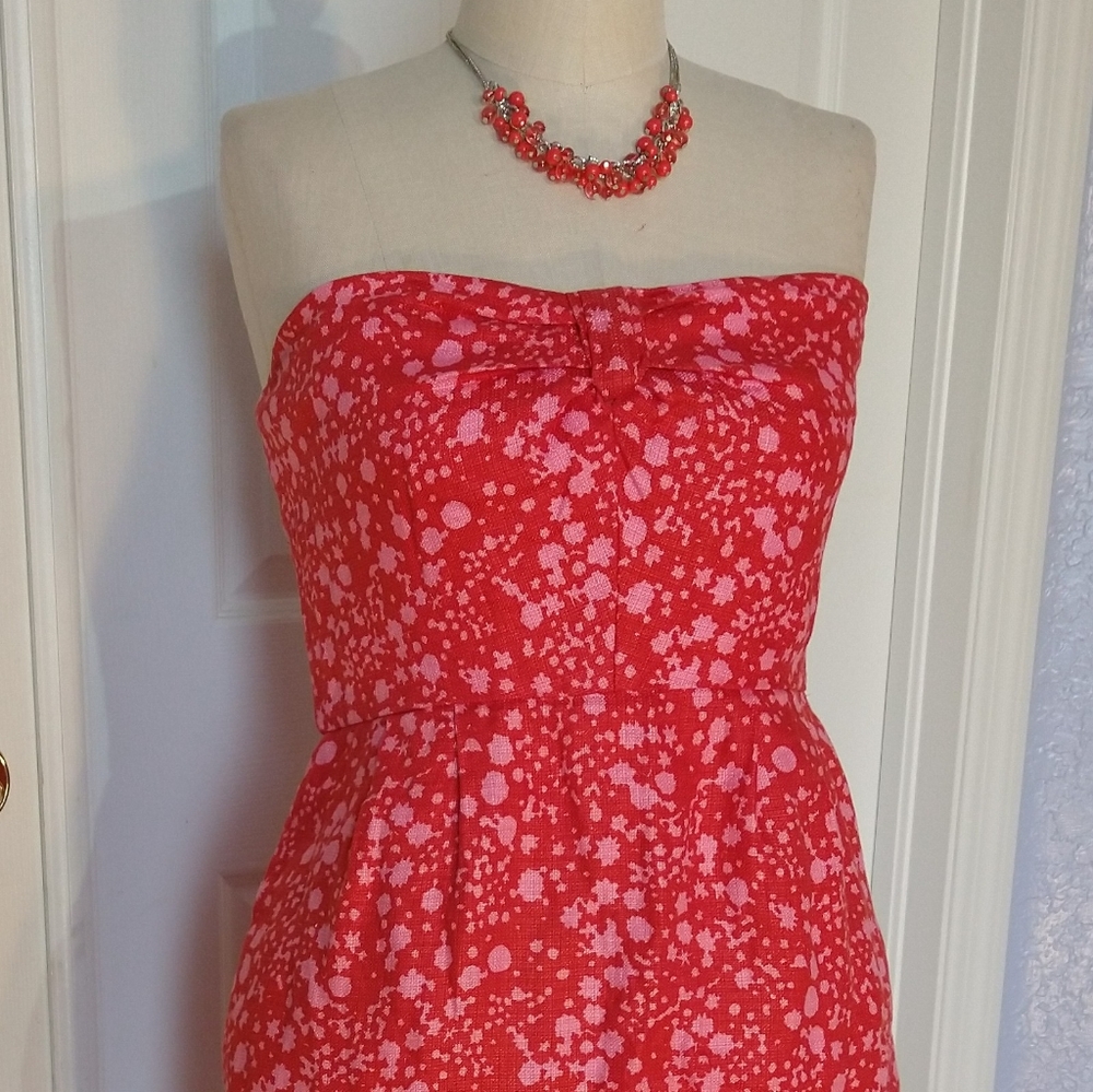 JCrew Strapless Linen dress